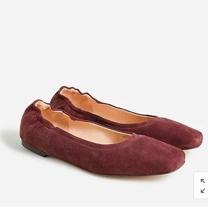 Anya scrunchie ballet flats in suede
